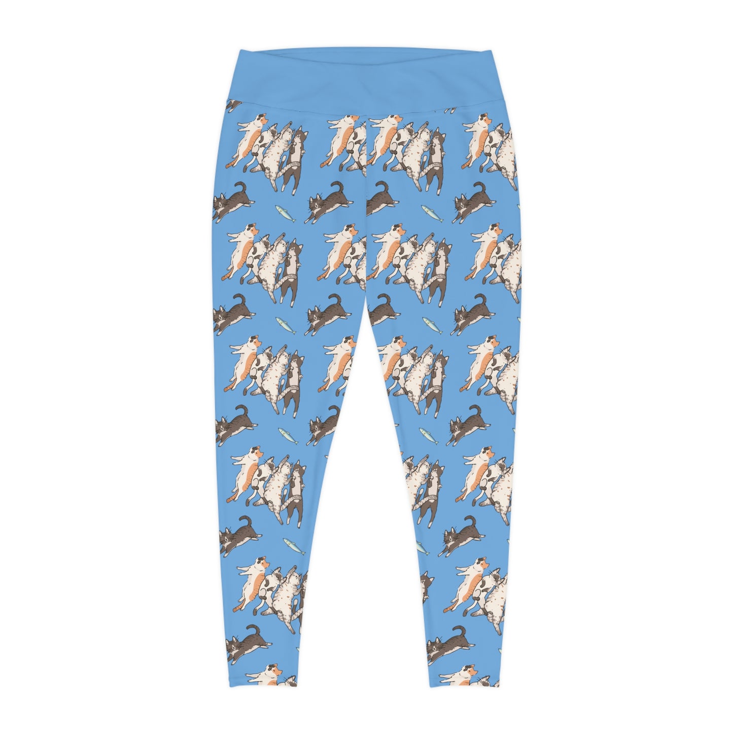 Cat Mom Plus Size Leggings One of a Kind Gift - Unique Workout Activewear tights for Mom fitness, Mothers Day, Girlfriend Christmas Gift