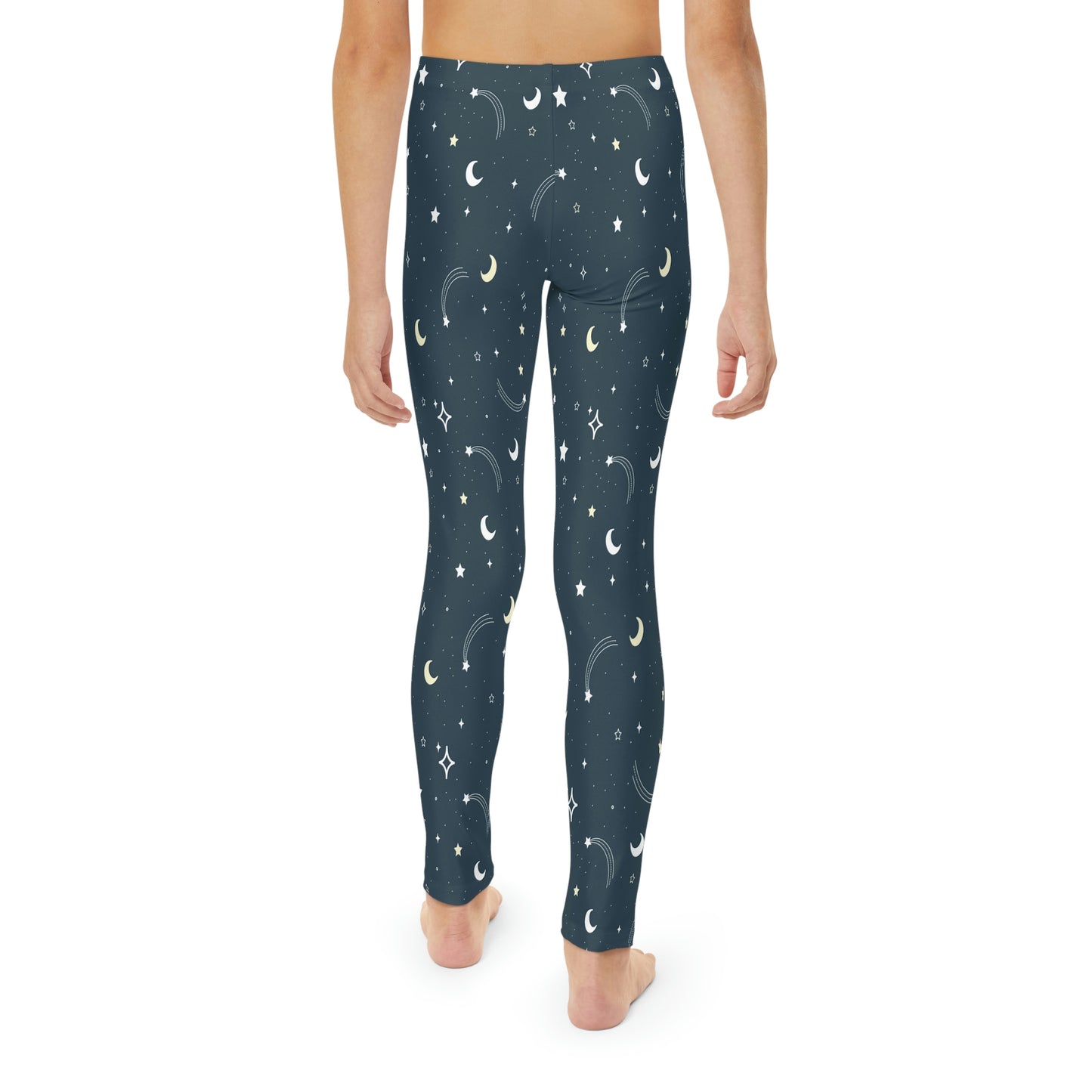 Galaxy, Moon and stars Celestial Youth Leggings, One of a Kind Gift - Unique Workout Activewear tights for kids, Daughter, Niece  Christmas Gift