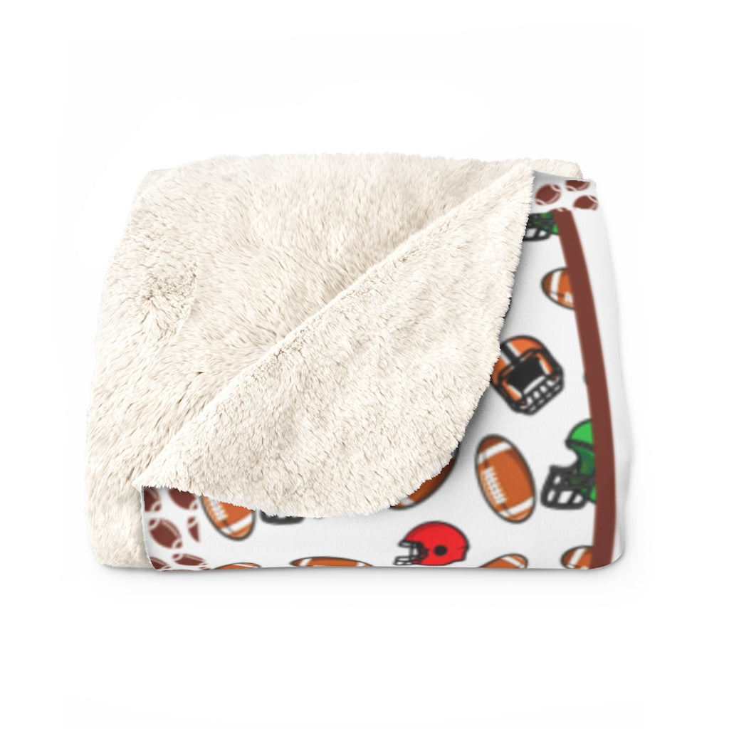 Football Sherpa Fleece Blanket (Daughter from Dad)