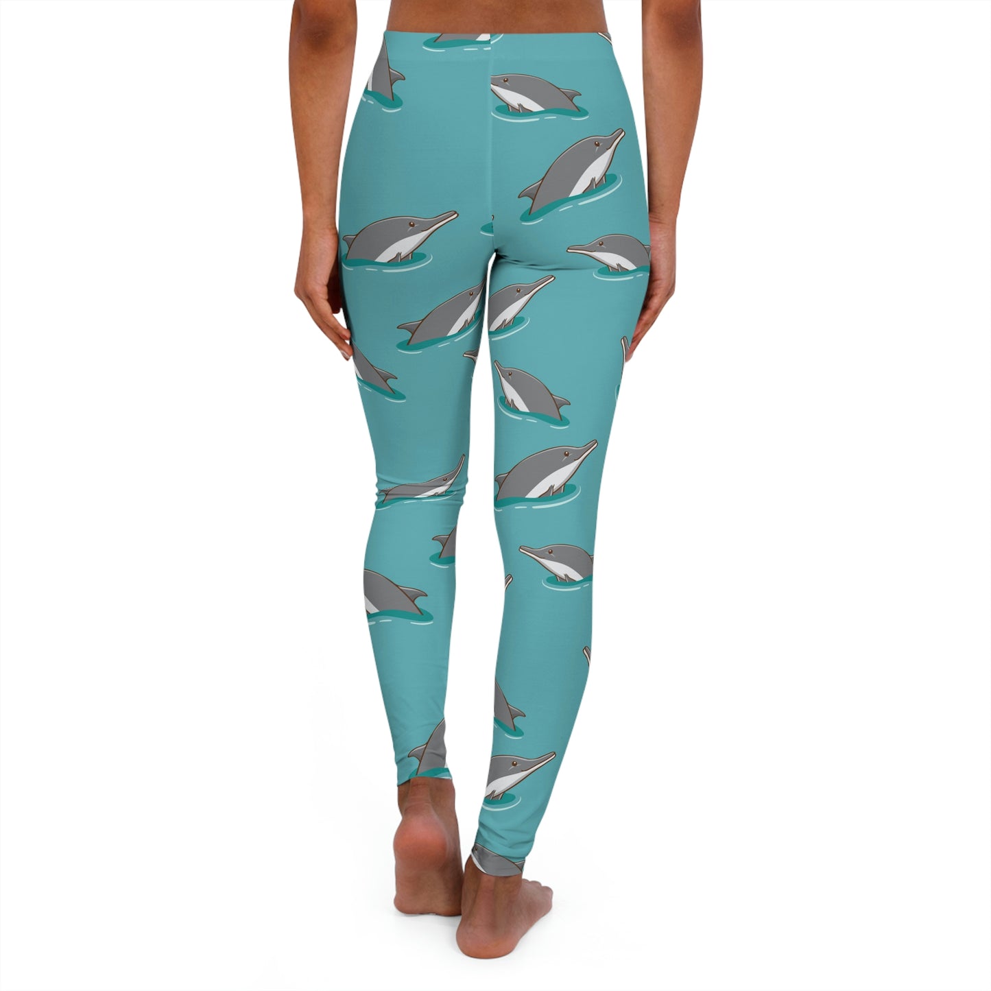 Dolphin, Ocean, Beach Women Leggings, One of a Kind Gift - Unique Workout Activewear tights forWife fitness, Mother, Girlfriend Christmas Gift