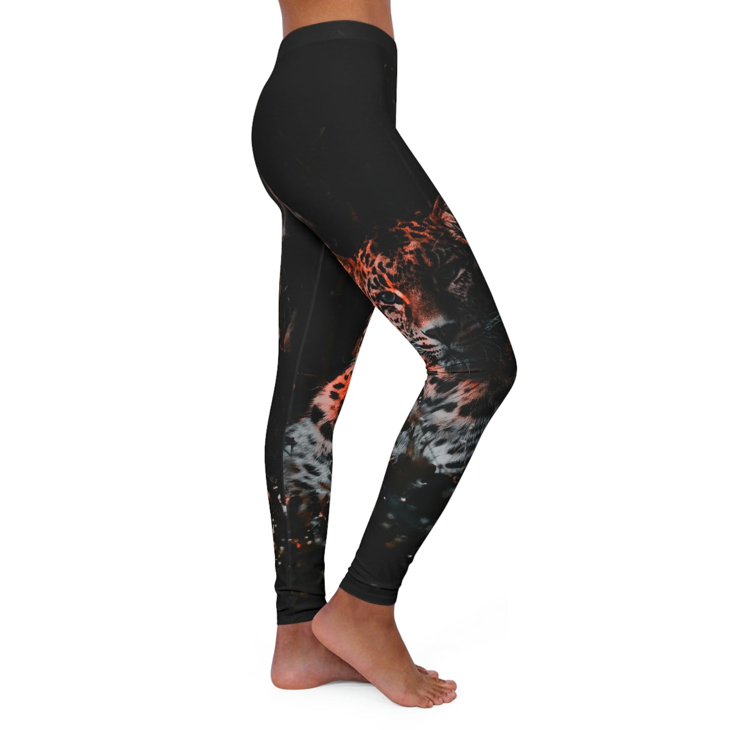 Women's Tiger Print Leggings, One of a Kind Gift - Workout Activewear  for Wife Fitness, Best Friend, mom and me tights Christmas Gift