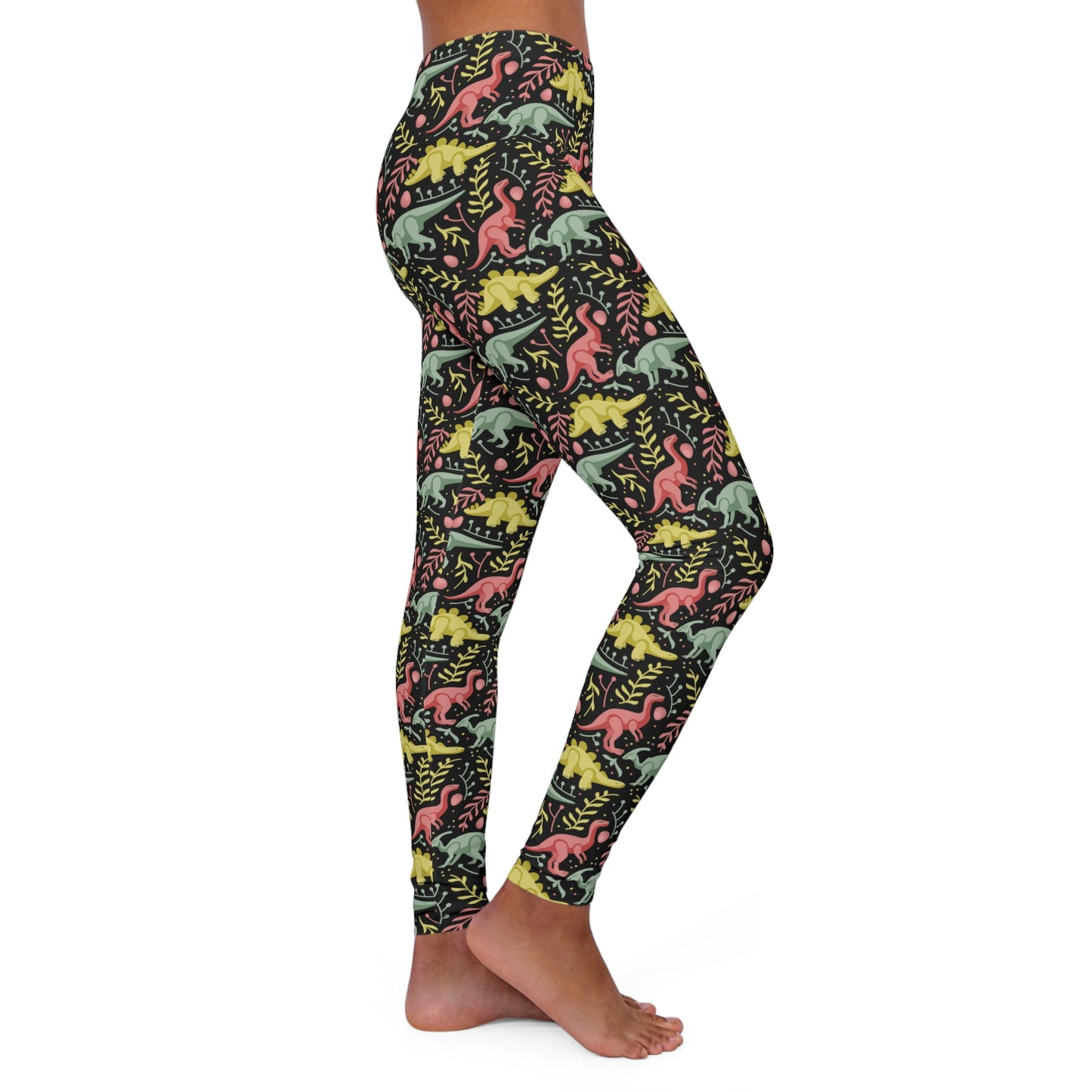 Women Dinosaur Trex Jurassic Park Leggings, One of a Kind Gift - Unique Workout Activewear tights for Wife, Best Friend . Mothers Day or Christmas Gift