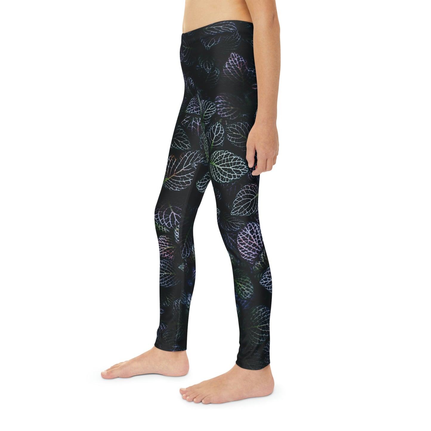 Leaves Youth Full-Length Leggings, Kids Leaves Leggings, Tropical Leggings, Printed Leggings, Workout Leggings, Yoga Pants, Tik tok Leggings, Unique Leggings, Capris spandex