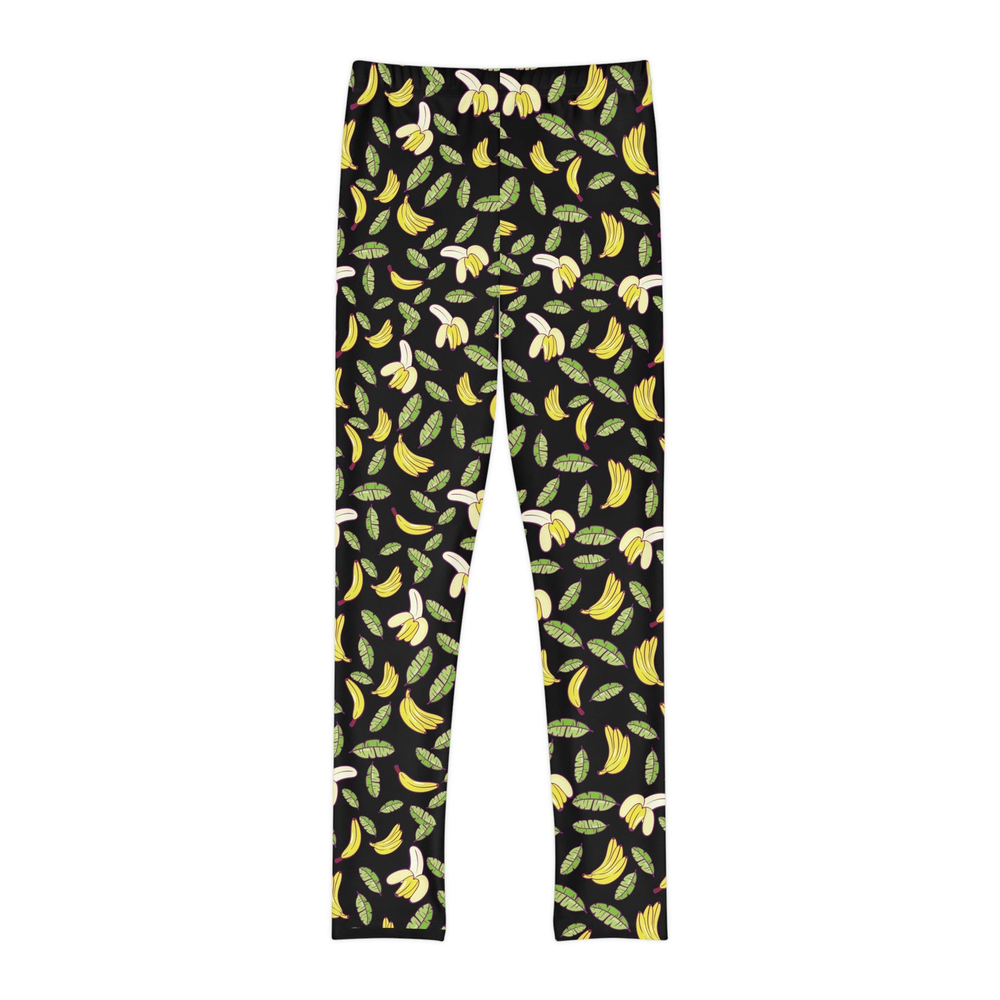 Bananas Print Youth Leggings,  One of a Kind Gift - Unique Workout Activewear tights for  kids Fitness , Daughter, Niece  Christmas Gift