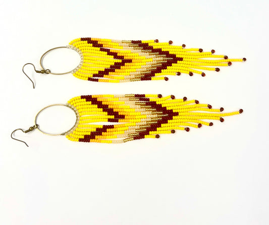 Handcrafted Beaded Fringe Earrings: Drop Dangle Style, Ideal for Summer, Weddings, and Special Gifts for Bridesmaids, Best Friends, and mothers