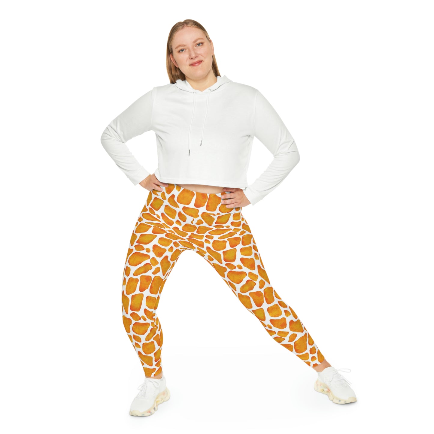 Giraffe Plus Size Leggings animal kingdom, One of a Kind Workout Activewear for Wife Fitness, Best Friend, mom and me tights Christmas Gift