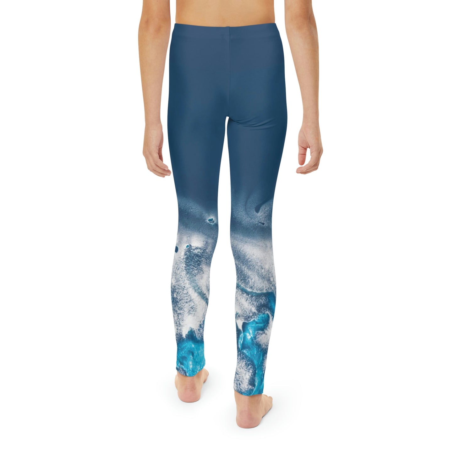 Beach, Ocean Youth Leggings,  One of a Kind Gift - Unique Workout Activewear tights for  kids Fitness , Daughter, Niece  Christmas Gift