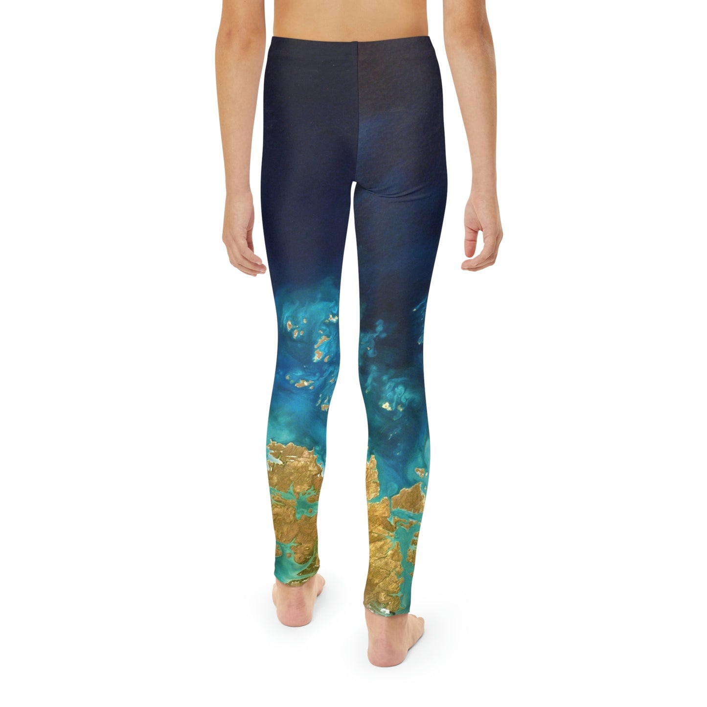 Planet Earth Youth Leggings,  One of a Kind Gift - Unique Workout Activewear tights for  kids fitness, Daughter, Niece  Christmas Gift