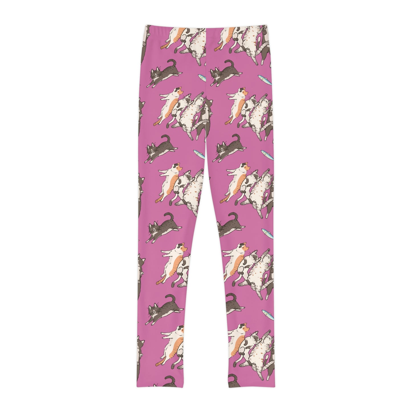 Cat Lovers Youth Leggings,  One of a Kind Gift - Unique Workout Activewear tights for  kids Fitness , Daughter, Niece  Christmas Gift