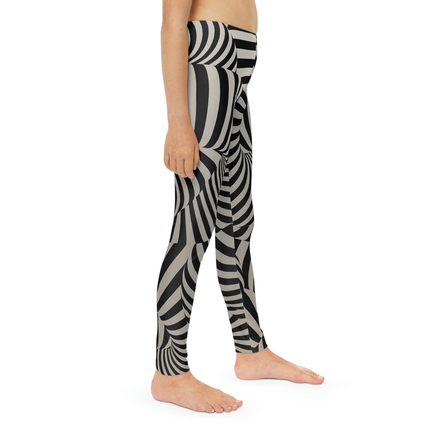 Zebra Print animal kingdom, Safari Youth Leggings, One of a Kind Gift - Unique Workout Activewear tights for kids, Daughter, Niece Christmas Gift