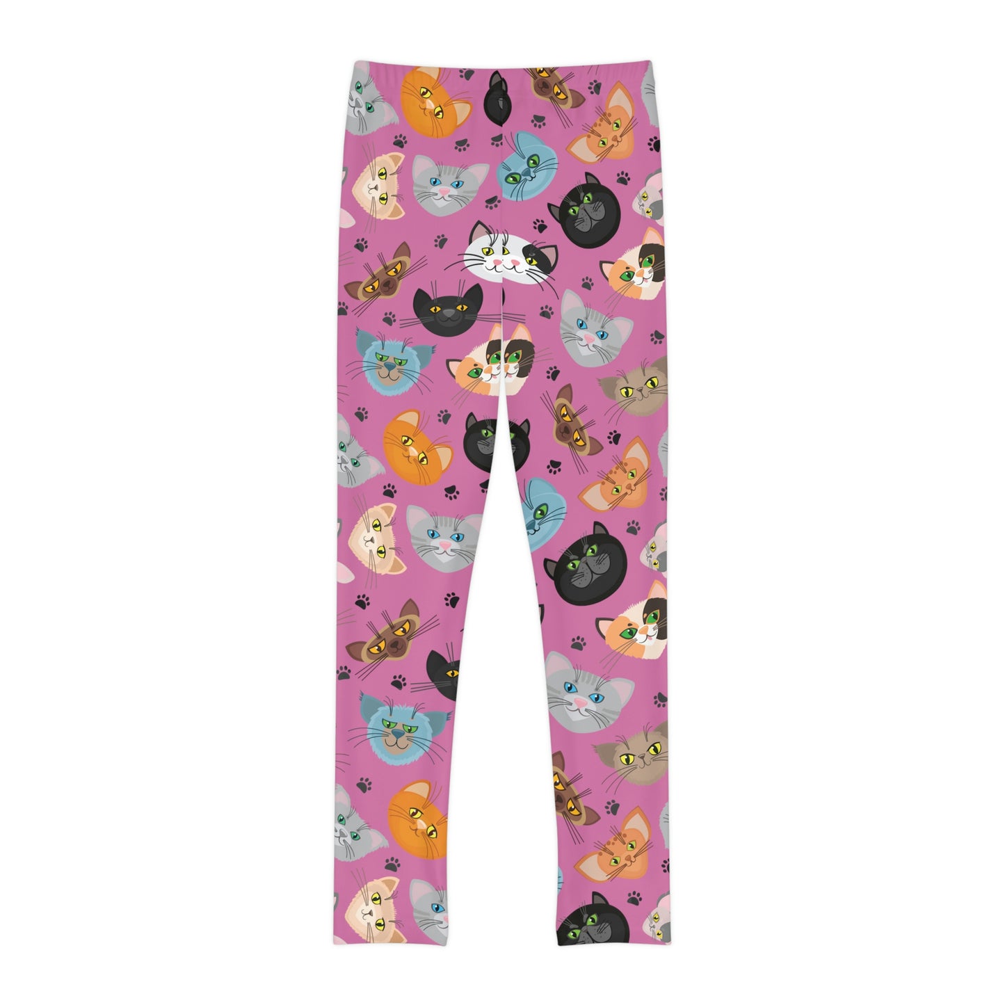 Cat Lovers Youth Leggings,  One of a Kind Gift - Unique Workout Activewear tights for  kids Fitness , Daughter, Niece  Christmas Gift