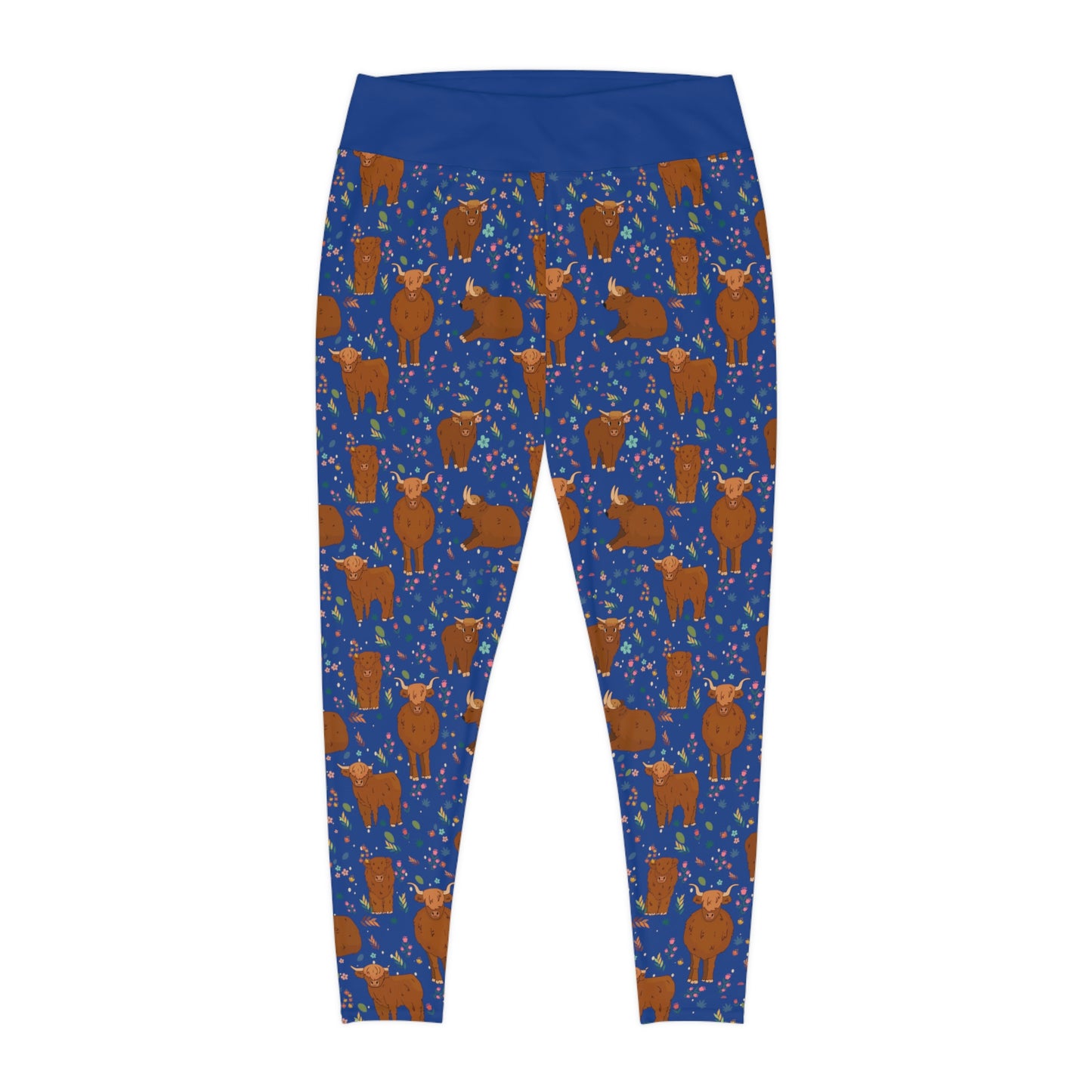 Highland cows Plus Size Leggings, animal kingdom, One of a Kind Workout Activewear for Wife Fitness, Girlfriend mom and me tights Christmas Gift