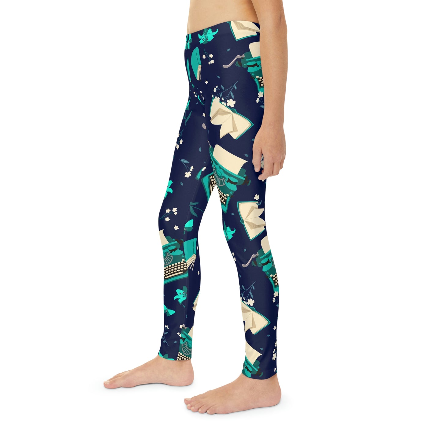 Book Lovers Youth Leggings,  One of a Kind Gift - Unique Workout Activewear tights for  kids Fitness , Daughter, Niece  Christmas Gift