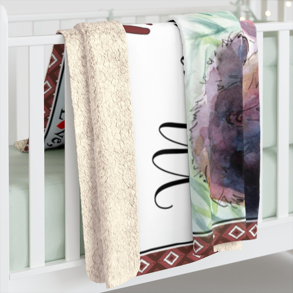 Mommin Sherpa Fleece Blanket ( Daughter from Dad)