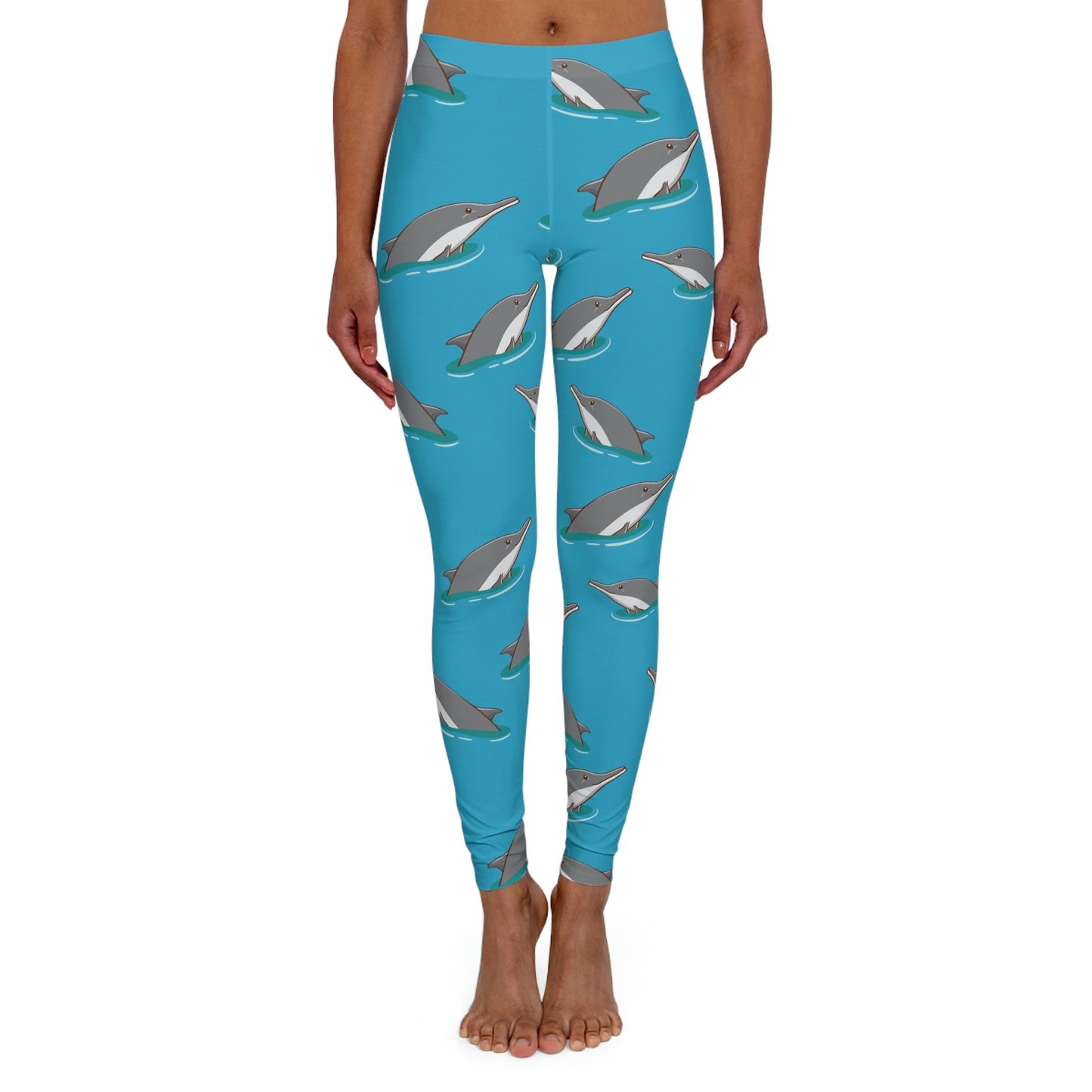 Dolphin, Ocean, Beach Women Leggings, One of a Kind Gift - Unique Workout Activewear tights forWife fitness, Mother, Girlfriend Christmas Gift