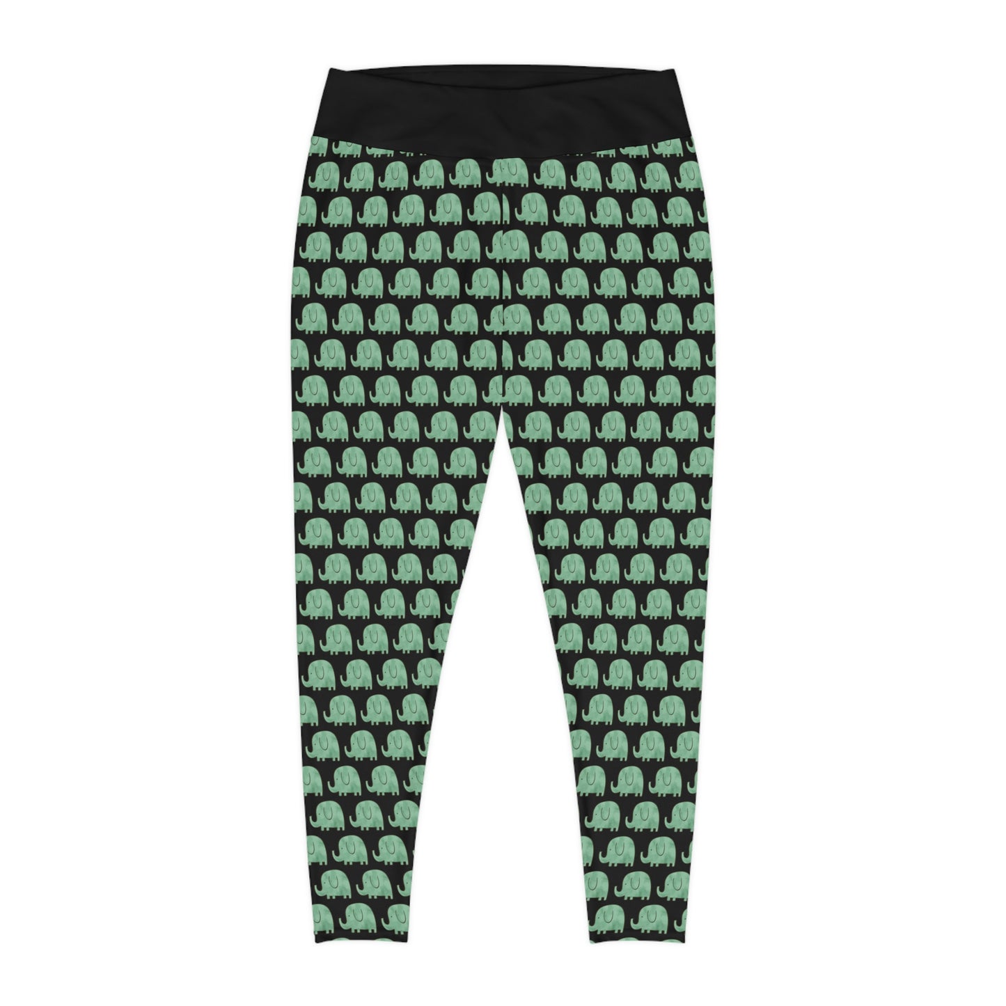 Elephant Plus Size Leggings animal kingdom, One of a Kind Workout Activewear for Wife Fitness, Best Friend, mom and me tights Christmas Gift