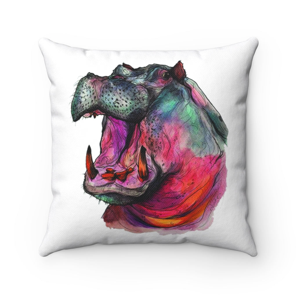 Leopard Watercolor Spun Polyester Square Pillow