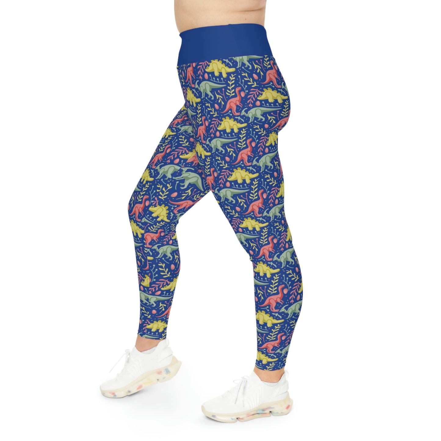 Plus Size Dinosaur Trex Jurassic Park Leggings, One of a Kind - Workout Activewear tights for Wife, Best Friend . Mothers Day or Christmas Gift