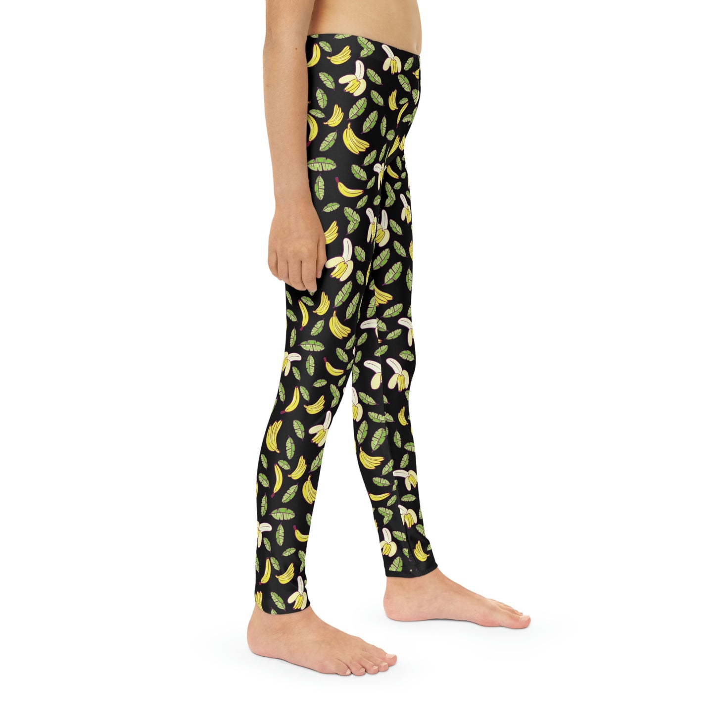 Bananas Print Youth Leggings,  One of a Kind Gift - Unique Workout Activewear tights for  kids Fitness , Daughter, Niece  Christmas Gift