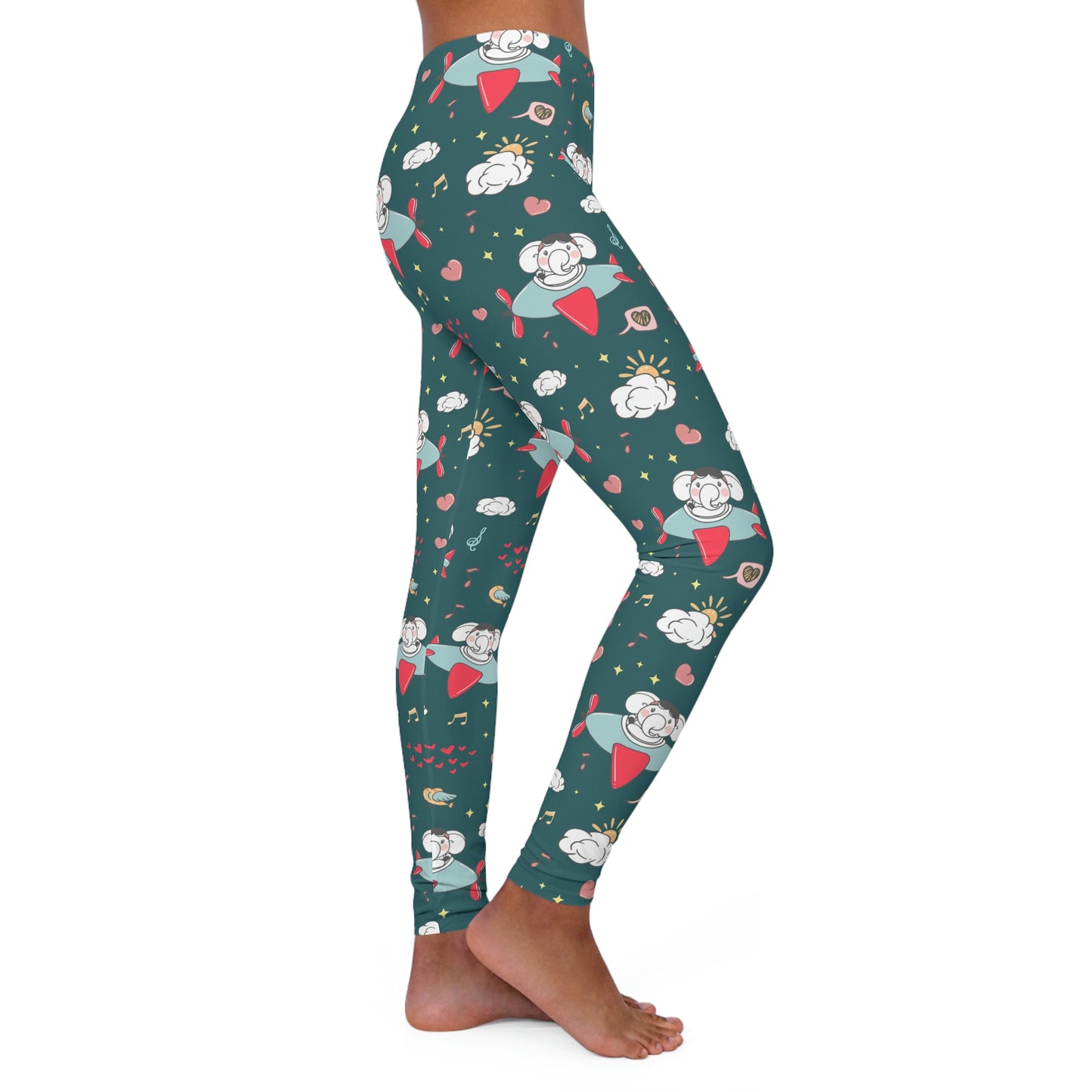 Elephant Safari Animal Kingdom  Women Leggings . One of a Kind Workout Activewear tights for Mothers Day, Girlfriend, Gift for Her