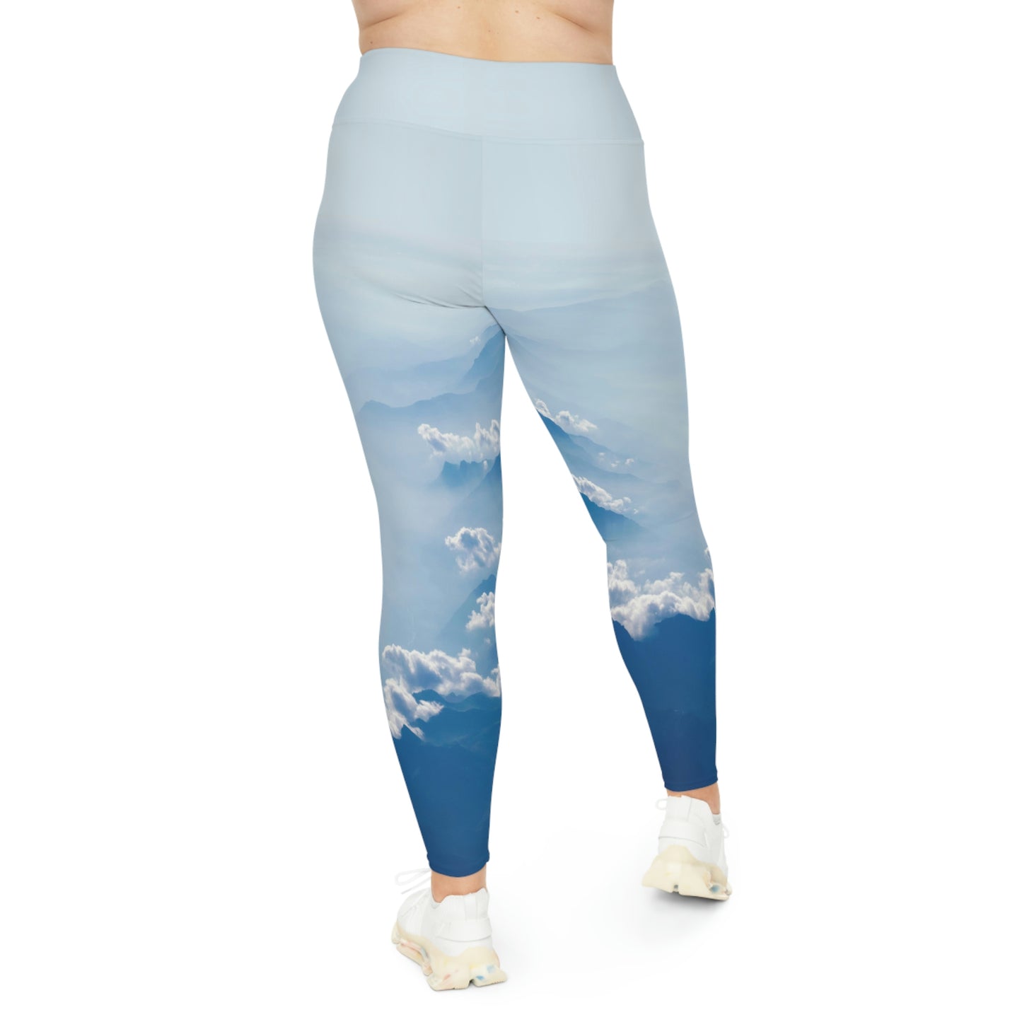 Clouds Plus Size Leggings Plus Size Leggings One of a Kind Gift - Unique Workout Activewear tights for Mom fitness, Mothers Day, Girlfriend Christmas Gift