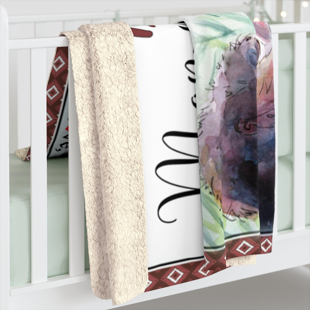 Mommin Sherpa Fleece Blanket ( Daughter from Mom)