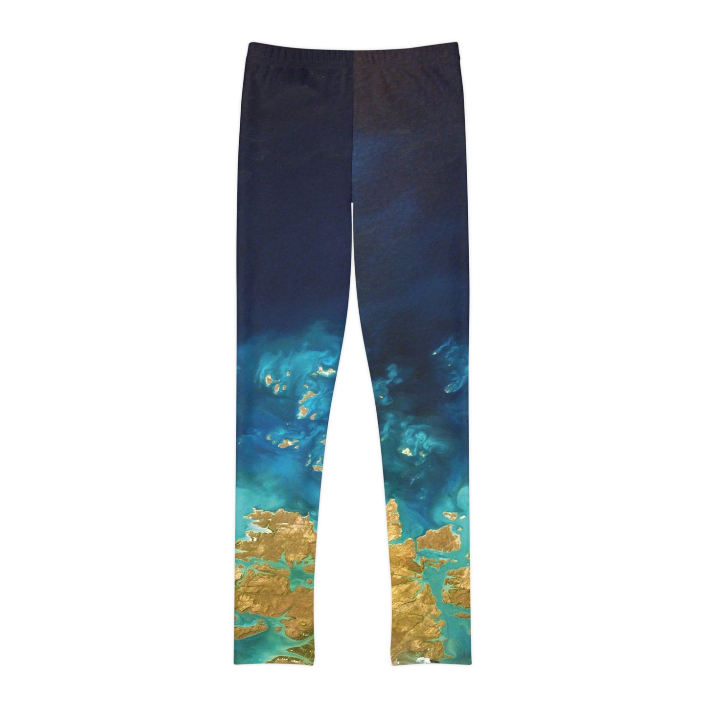 Planet Earth Youth Leggings,  One of a Kind Gift - Unique Workout Activewear tights for  kids fitness, Daughter, Niece  Christmas Gift