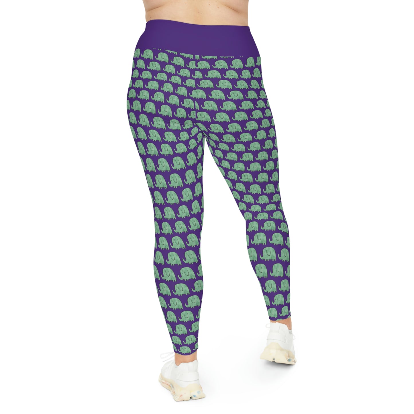 Elephant Plus Size Leggings animal kingdom, One of a Kind Workout Activewear for Wife Fitness, Best Friend, mom and me tights Christmas Gift