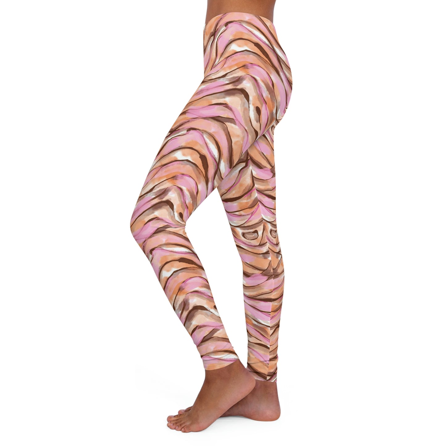 Women's Tiger Abstract Print Leggings, One of a Kind Gift - Workout Activewear  for Wife Fitness, Best Friend, mom and me tights Christmas Gift