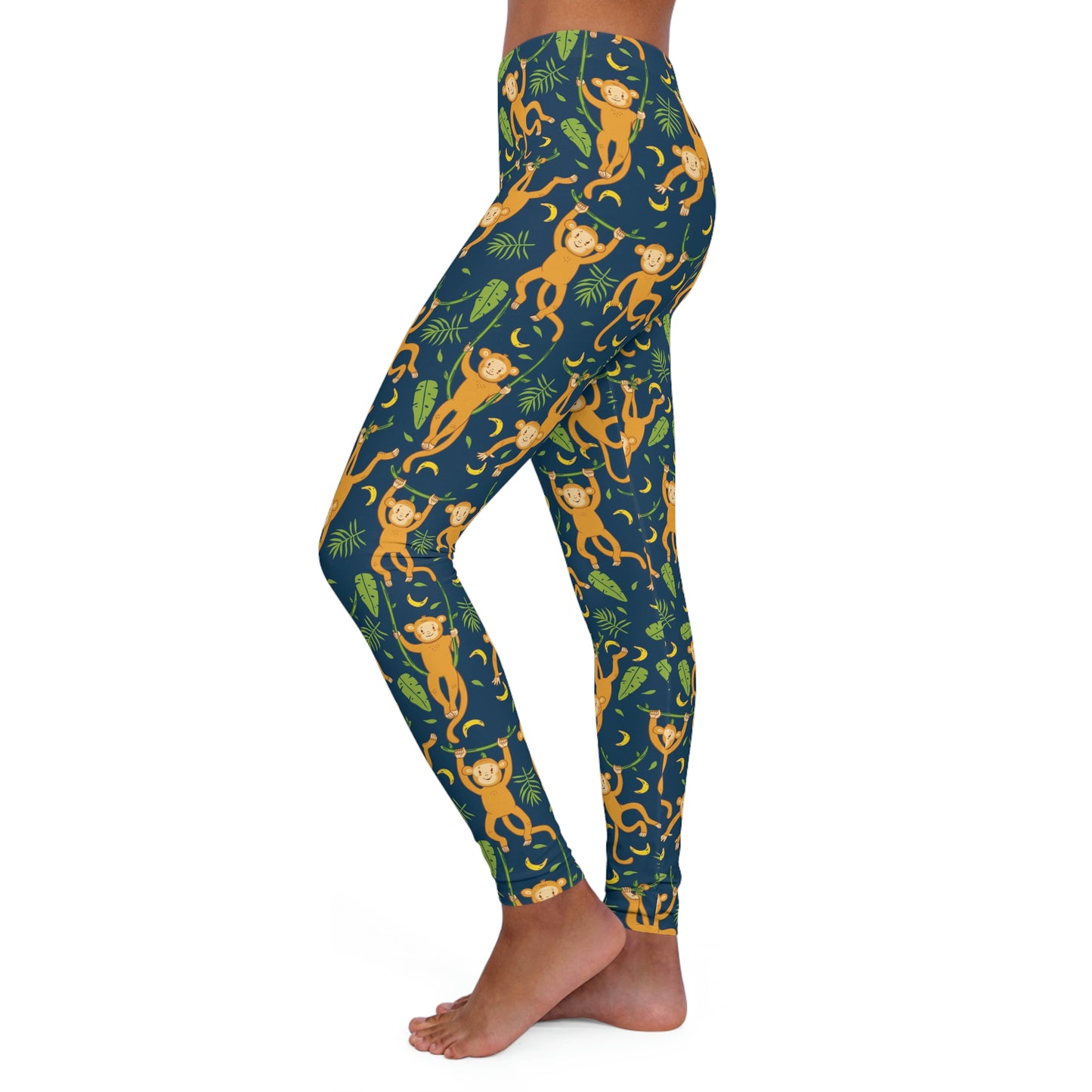 Monkey Safari Animal Kingdom  Women Leggings . One of a Kind Workout Activewear tights for Mothers Day, Girlfriend, Gift for Her