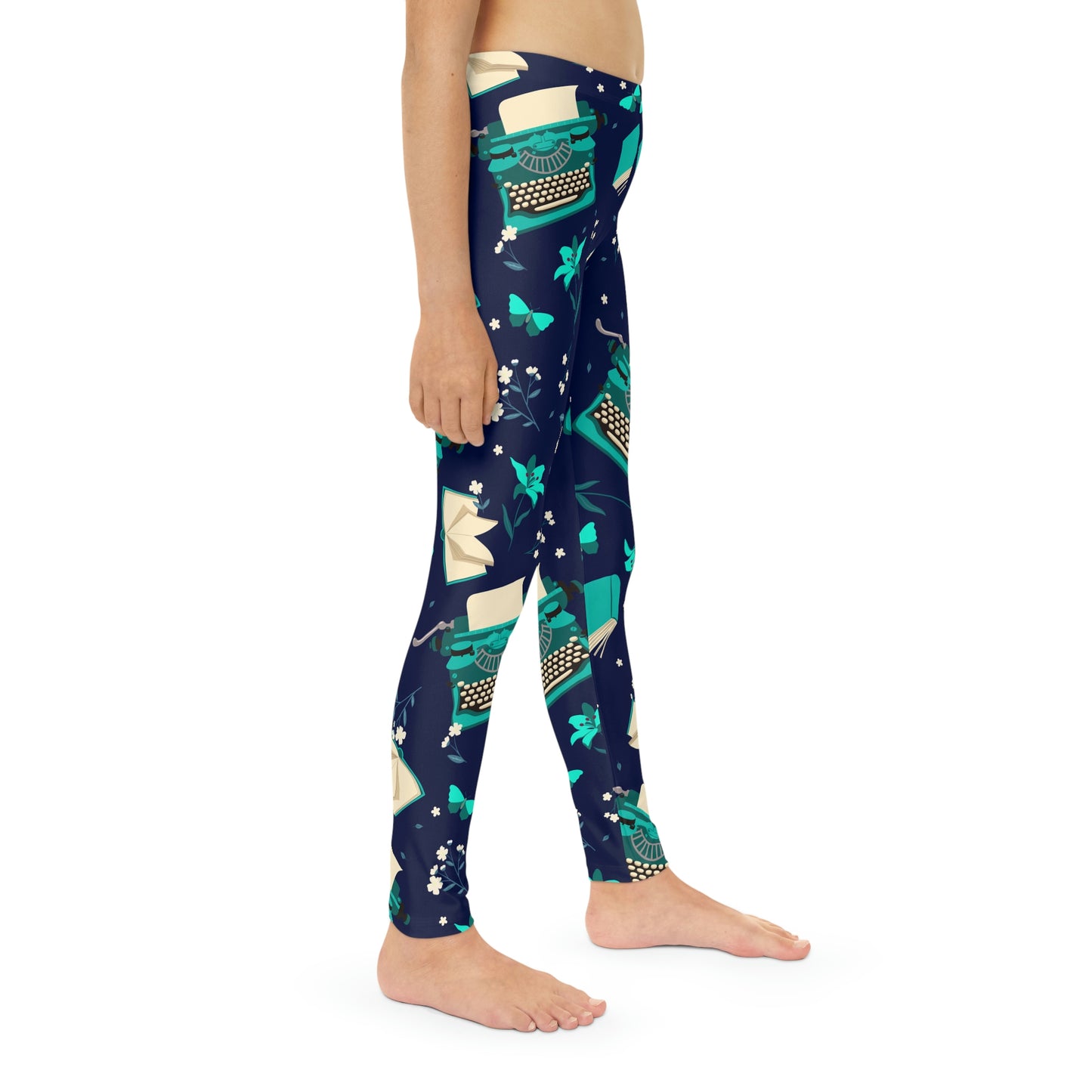 Book Lovers Youth Leggings,  One of a Kind Gift - Unique Workout Activewear tights for  kids Fitness , Daughter, Niece  Christmas Gift