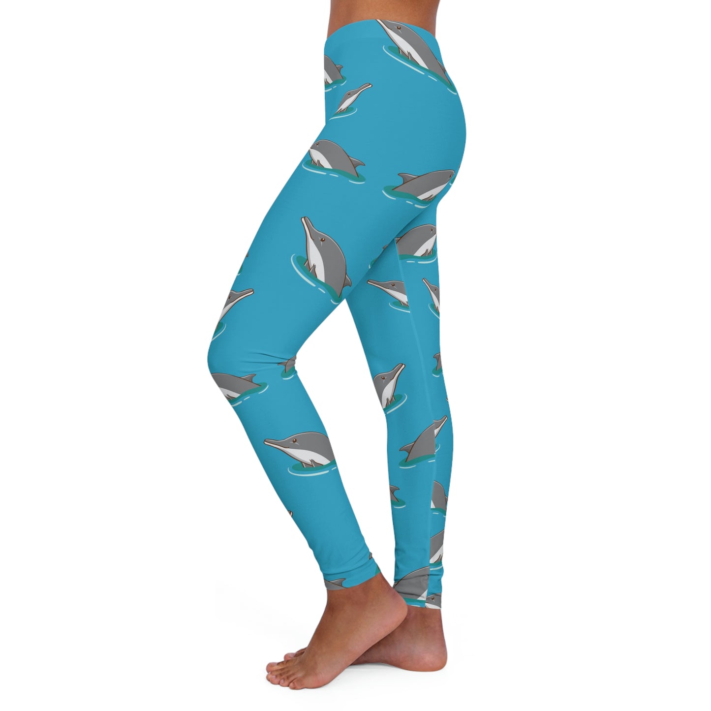 Dolphin, Ocean, Beach Women Leggings, One of a Kind Gift - Unique Workout Activewear tights forWife fitness, Mother, Girlfriend Christmas Gift