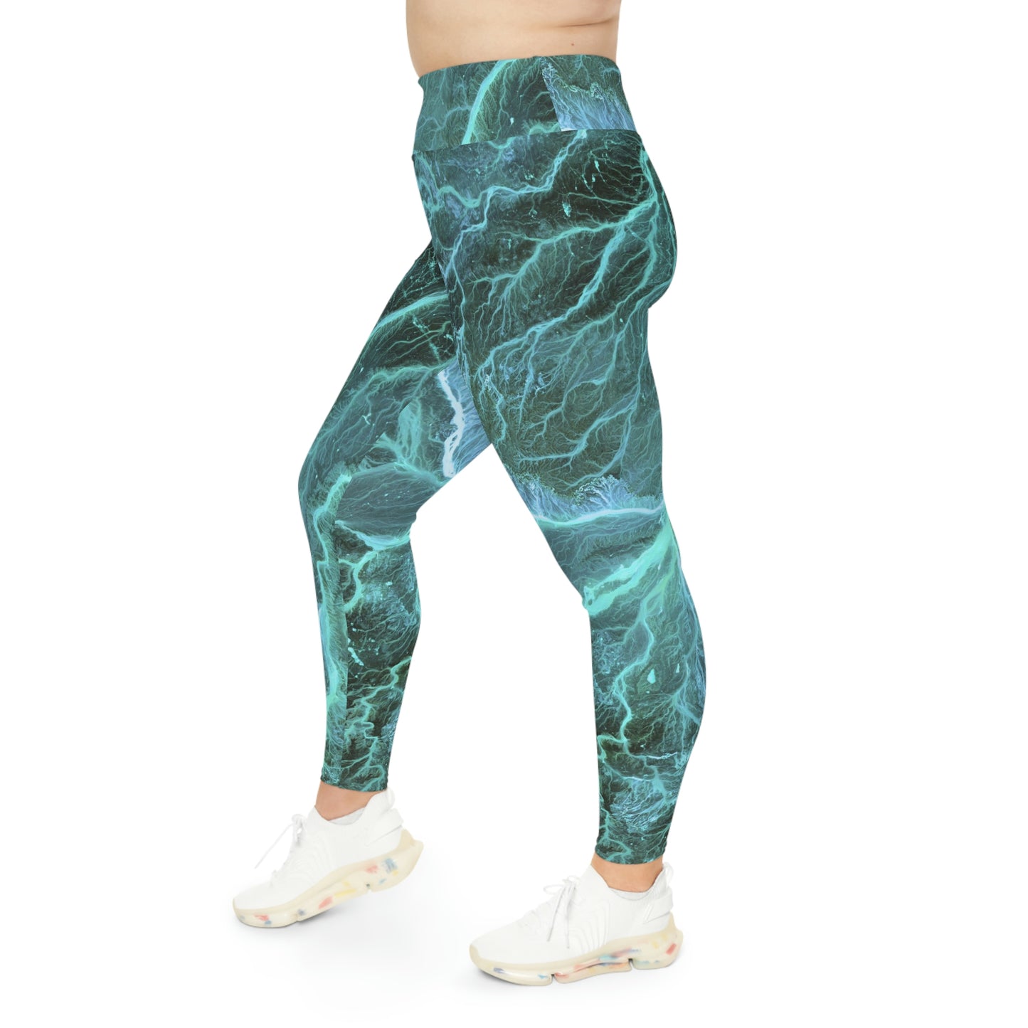 Night lights Galaxy Plus Size Leggings Plus Size Leggings One of a Kind Gift - Unique Workout Activewear tights for Mom fitness, Mothers Day, Girlfriend Christmas Gift