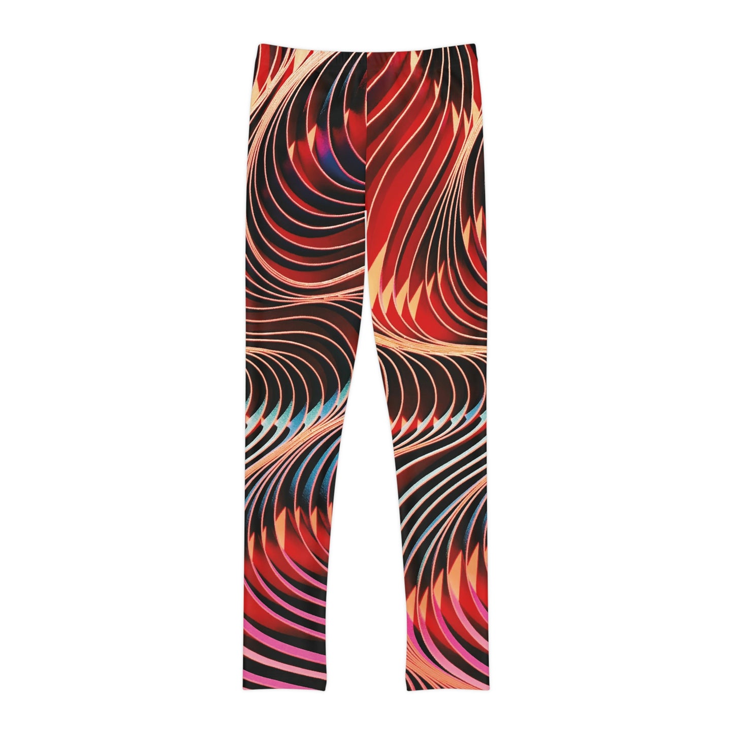 Abstract Cute Summer Youth Leggings, One of a Kind Gift - Workout Activewear tights for kids, Granddaughter, Niece Christmas Gift