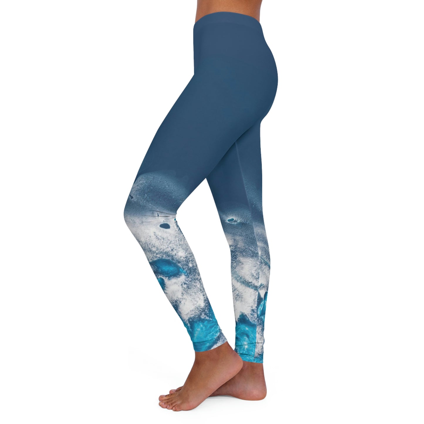 Beach, Ocean, Coastal Women Leggings, One of a Kind Workout Activewear tights for Wife Fitness, Best Friend, mom and me  Christmas Gift