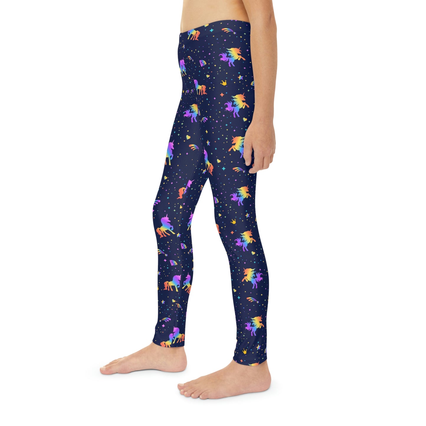 Unicorn Rainbows animal kingdom, Safari Youth Leggings, One of a Kind Gift - Unique Workout Activewear tights for kids, Daughter, Niece Christmas Gift