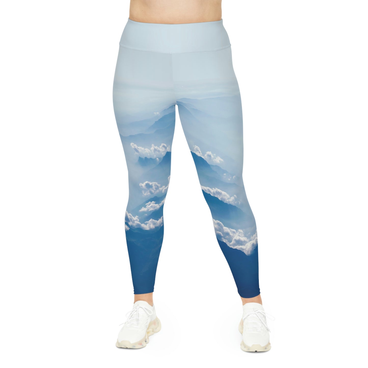 Clouds Plus Size Leggings Plus Size Leggings One of a Kind Gift - Unique Workout Activewear tights for Mom fitness, Mothers Day, Girlfriend Christmas Gift