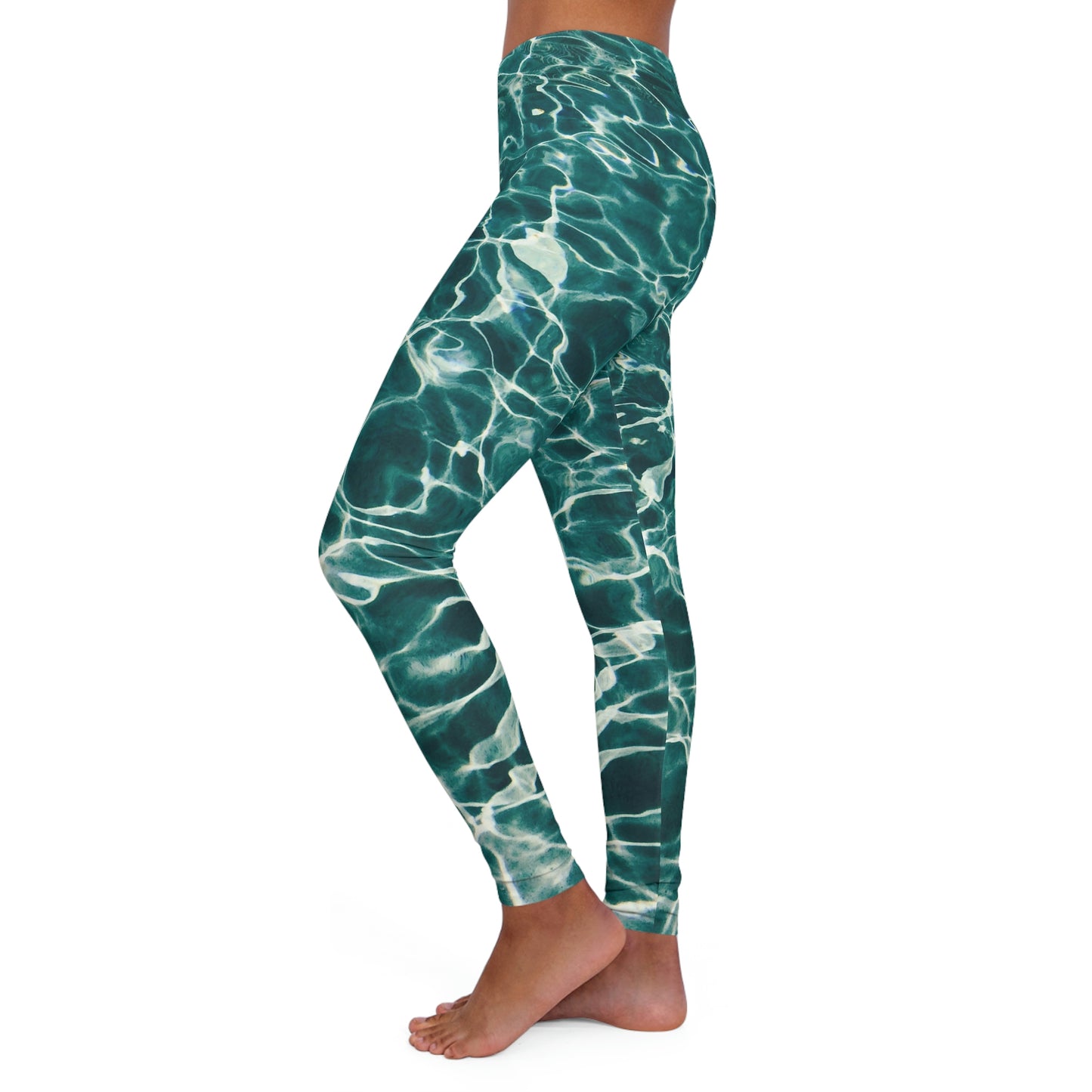 Beach Ocean Viking Pants Cute Women Leggings, One of a Kind Gift - Unique Workout Activewear tights for Wife fitness, Mother, Girlfriend Christmas Gift