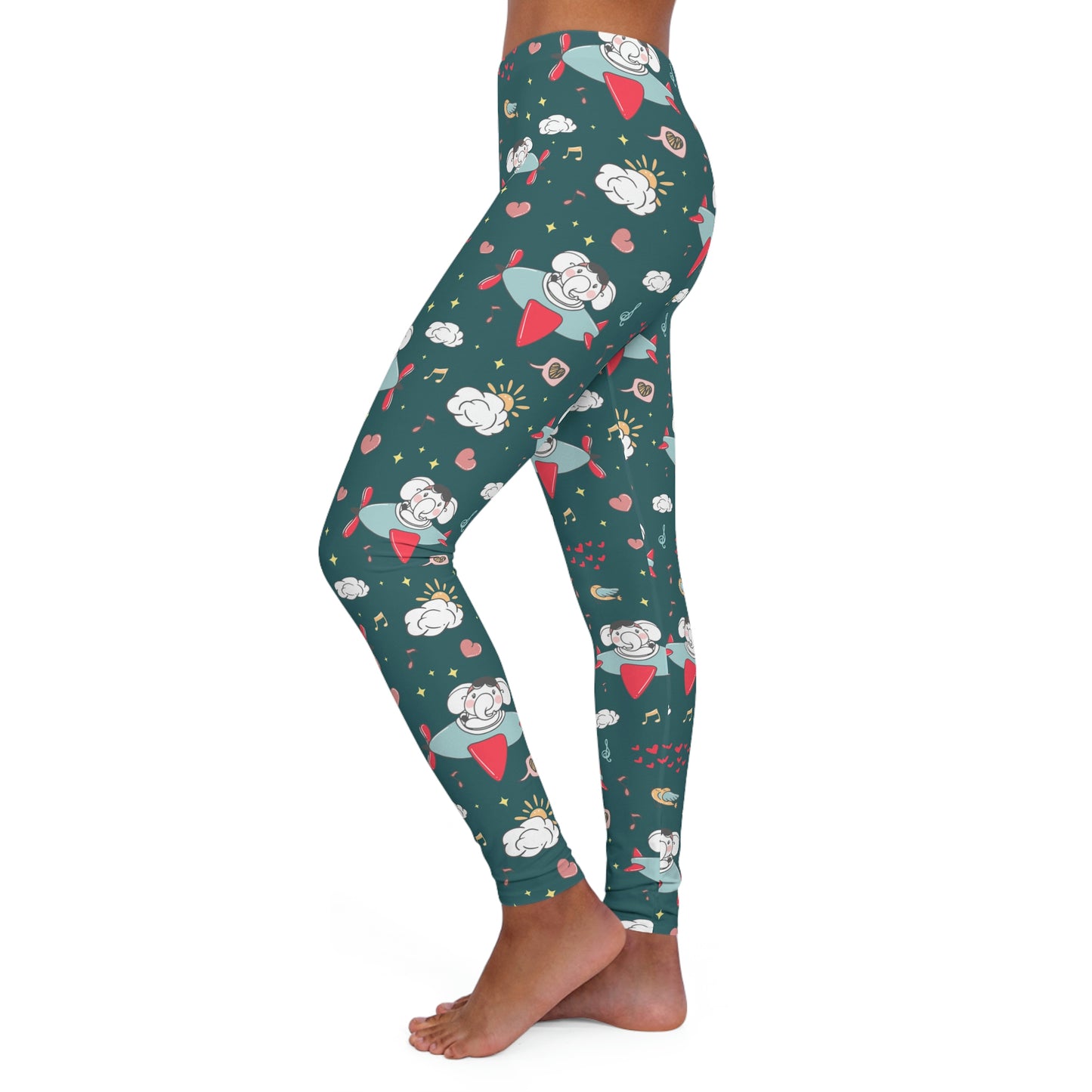 Elephant Safari Animal Kingdom  Women Leggings . One of a Kind Workout Activewear tights for Mothers Day, Girlfriend, Gift for Her