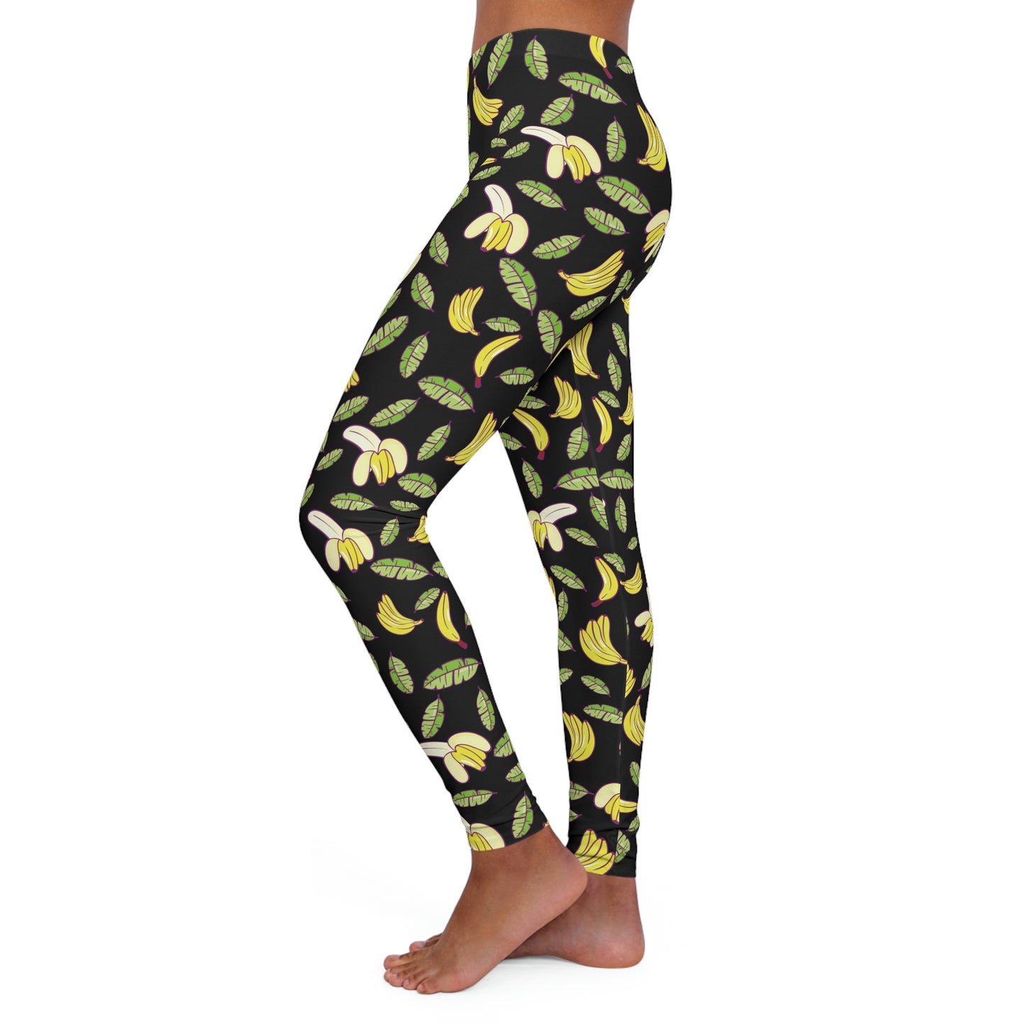 Women's Bananas Fruit Women Leggings, One of a Kind Gift - Unique Workout Activewear tights for Wife, Girlfriend, Mothers Day Gift