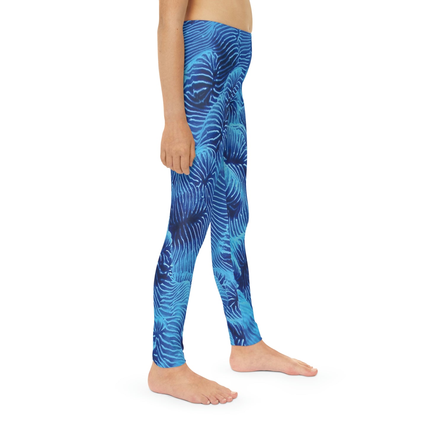 Ocean, Beach Coastal Youth Leggings, One of a Kind Gift - Workout Activewear tights for kids, Granddaughter, Niece Christmas Gift