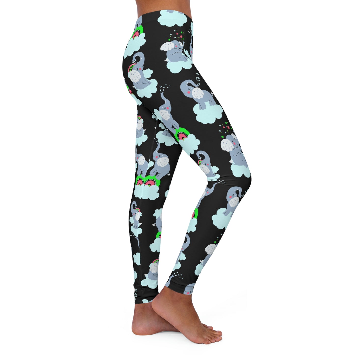 Elephant Safari Animal Kingdom  Women Leggings . One of a Kind Workout Activewear tights for Mothers Day, Girlfriend, Gift for Her