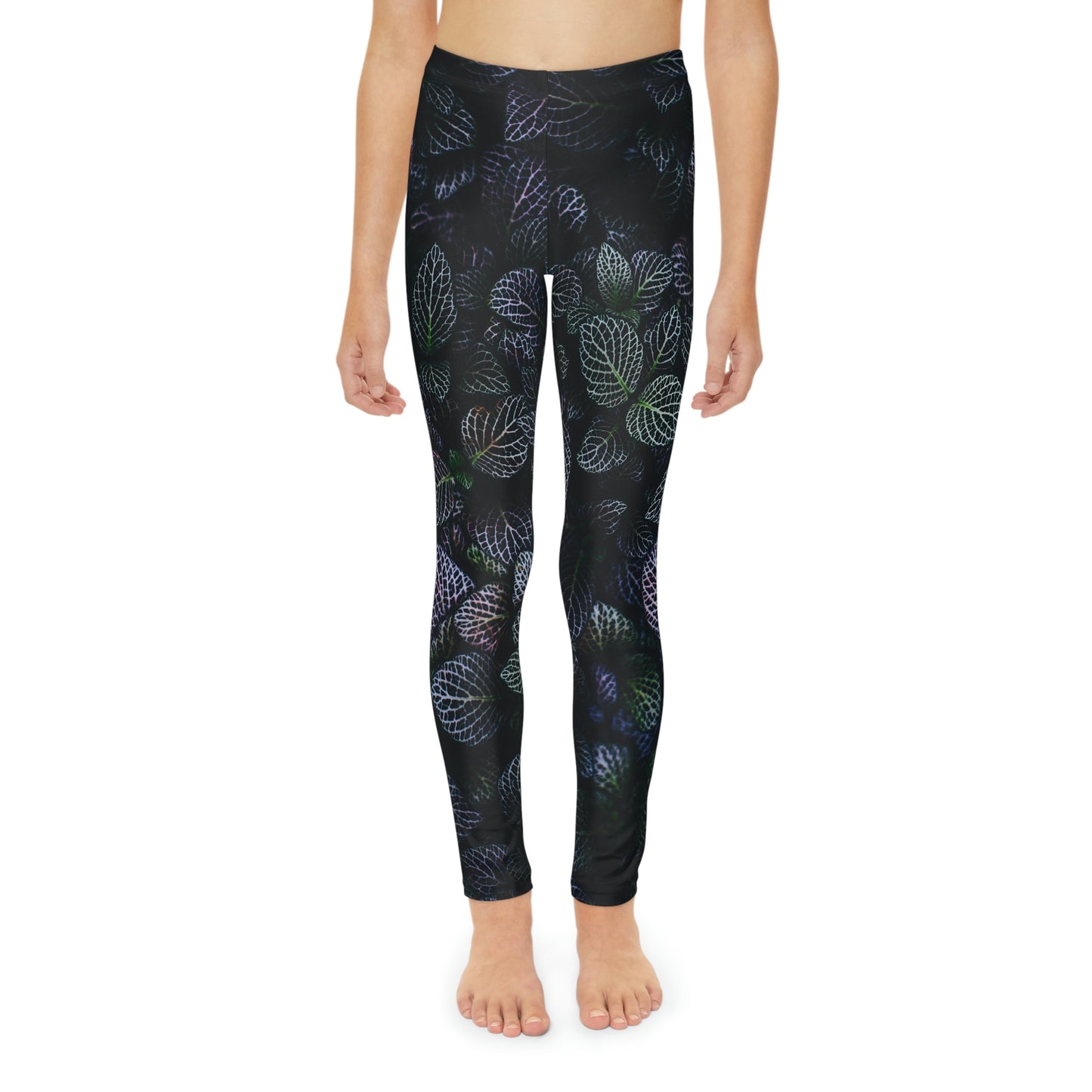 Leaves Youth Full-Length Leggings, Kids Leaves Leggings, Tropical Leggings, Printed Leggings, Workout Leggings, Yoga Pants, Tik tok Leggings, Unique Leggings, Capris spandex