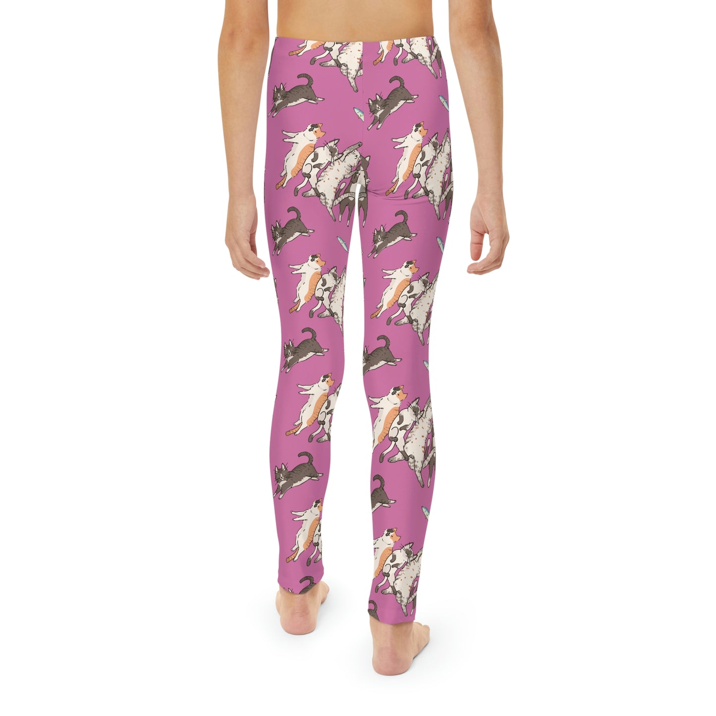 Cat Lovers Youth Leggings,  One of a Kind Gift - Unique Workout Activewear tights for  kids Fitness , Daughter, Niece  Christmas Gift