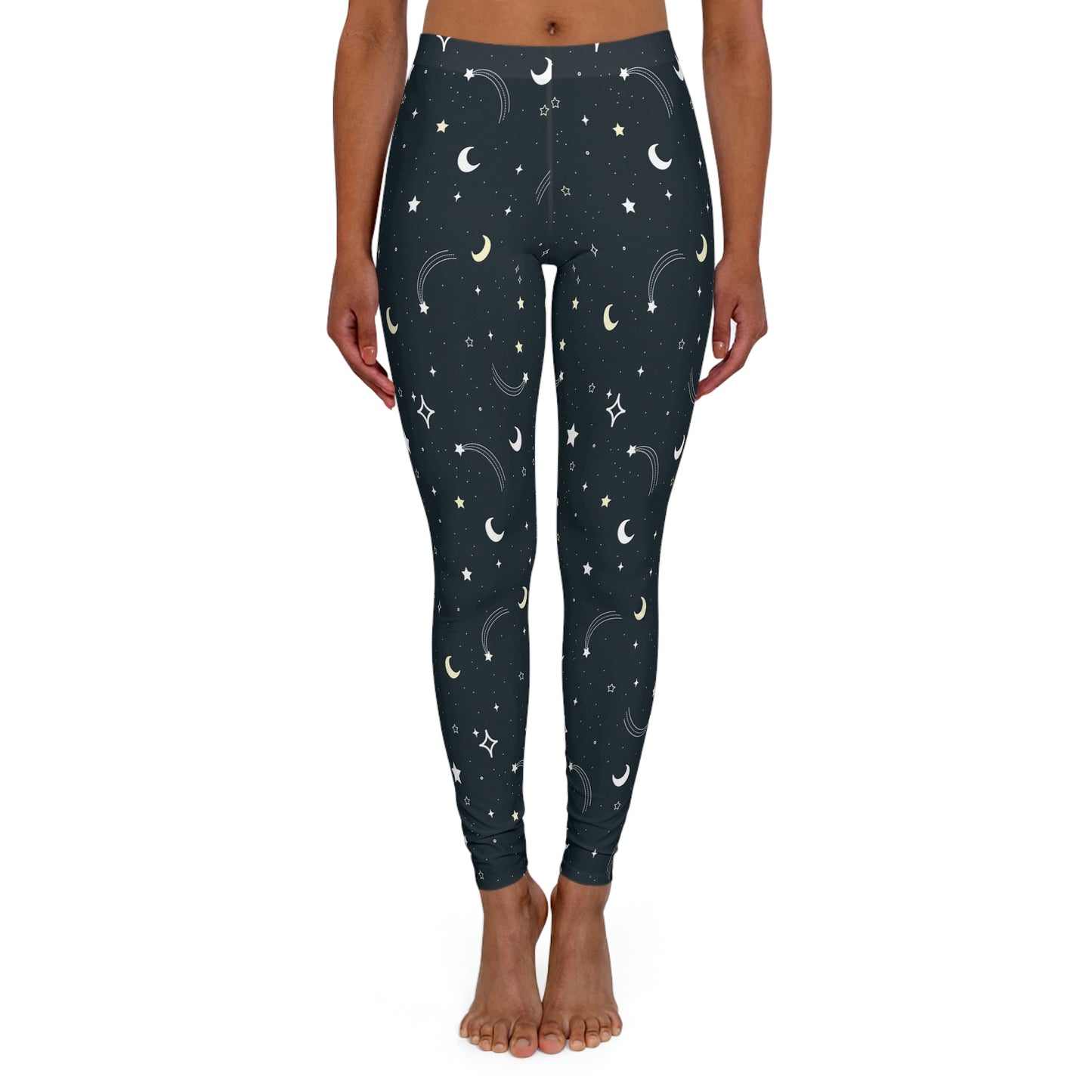 Moon and stars Celestial Women Leggings One of a Kind Gift  Unique Workout Activewear tights for Wife fitness, Mother, Girlfriend Christmas Gift