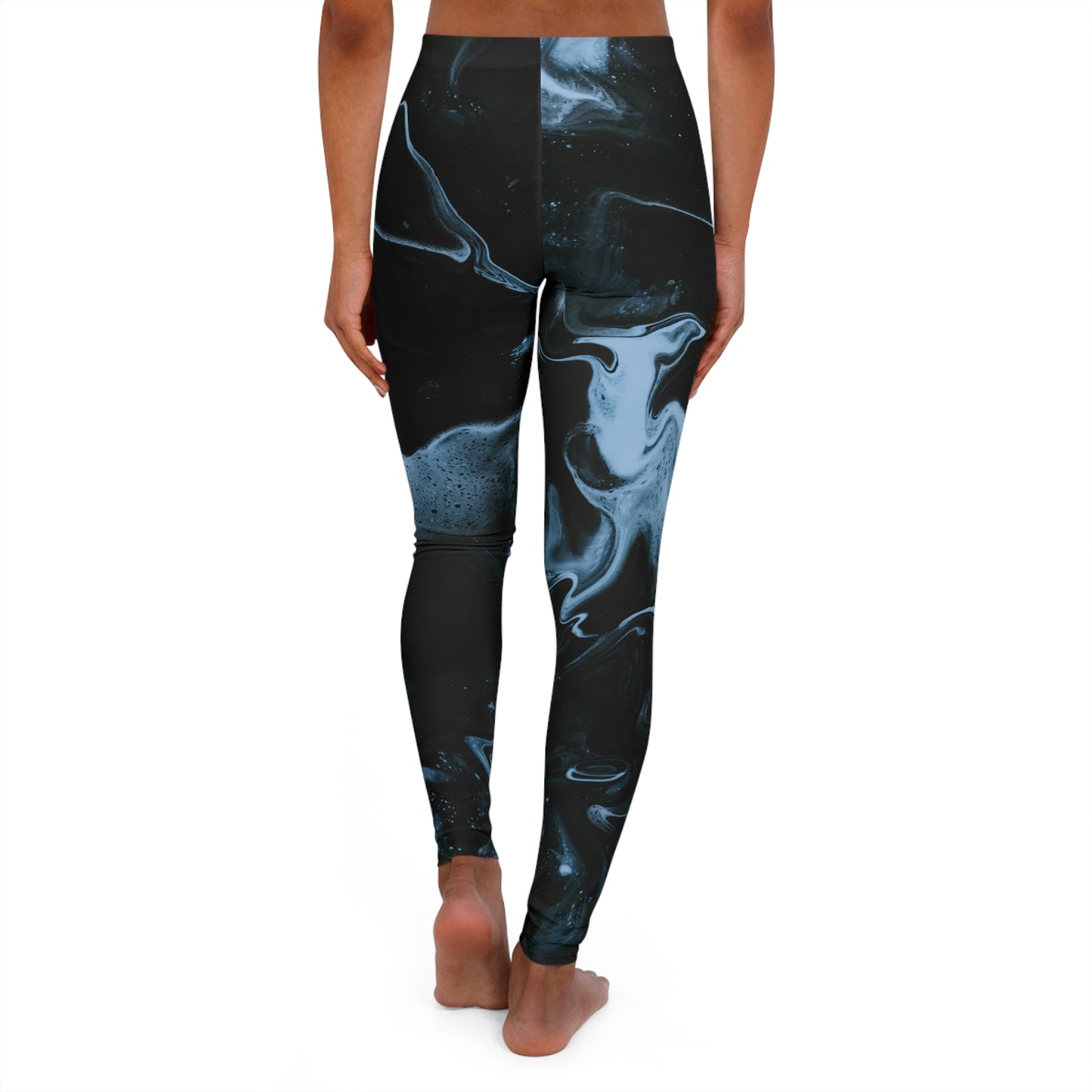 Abstract  Ocean Marble Women Leggings, One of a Kind Workout Activewear for Wife Fitness, Best Friend, mom and me tights Christmas Gift