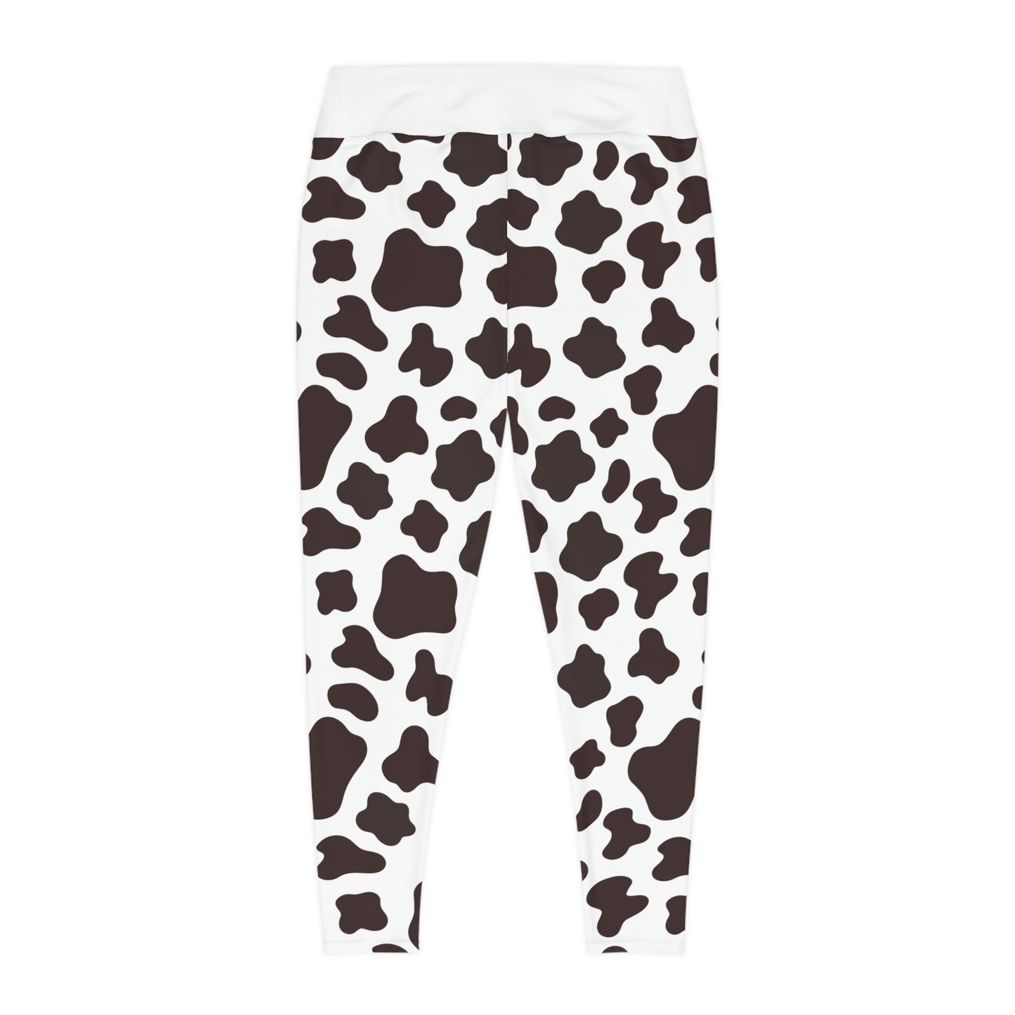 Cow Print Plus Size Leggings One of a Kind Gift - Unique Workout Activewear tights for Mom fitness, Mothers Day, Girlfriend Christmas Gift