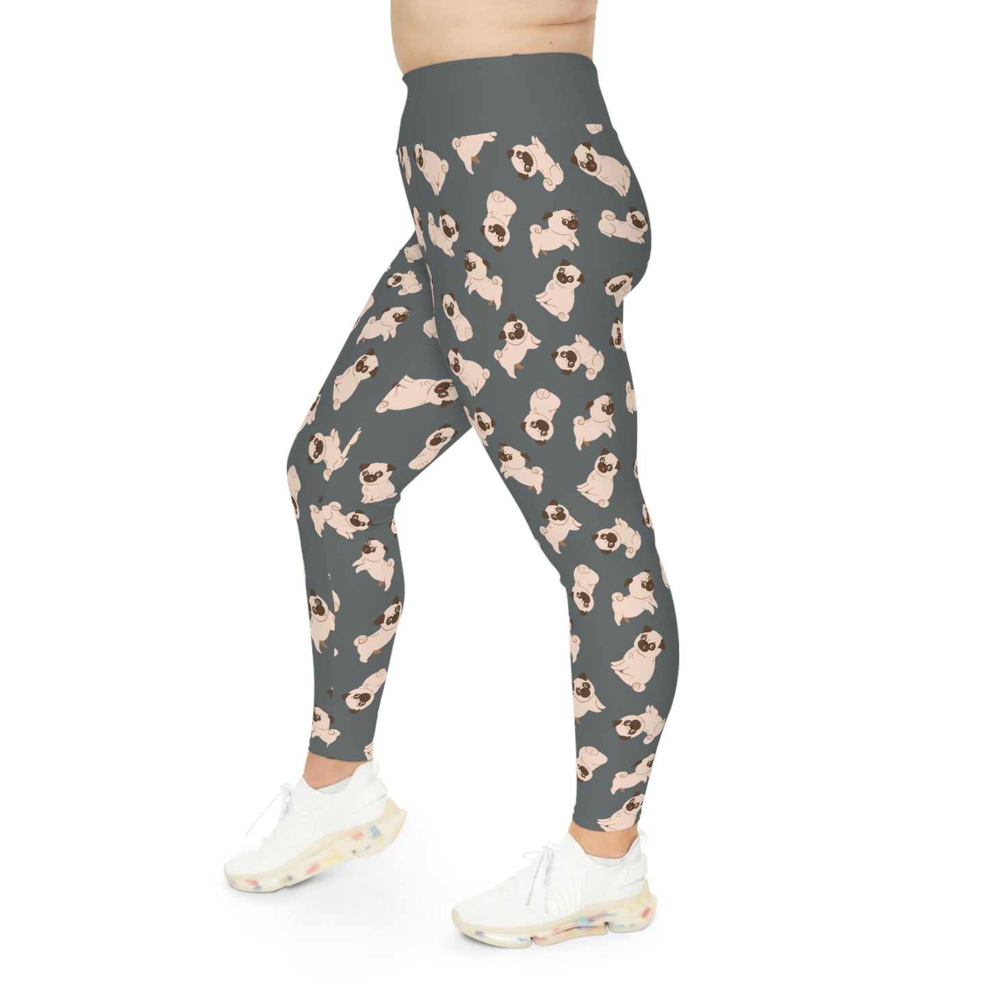 Dog Mom Plus Size Leggings One of a Kind Gift - Unique Workout Activewear tights for Mom fitness, Mothers Day, Girlfriend Christmas Gift