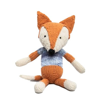 Fox handmade crochet knit stuffed Doll, Montessori Play, Nursery Decor, Baby Shower Gifts . Granddaughter, niece, nephew & grandson