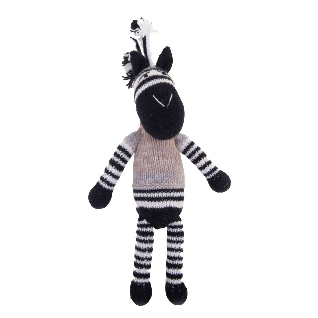 Zebra Handmade Crochet stuffed Doll for Montessori Play, Nursery Decor, and Baby Shower Gifts . Granddaughter, niece, nephew & grandson